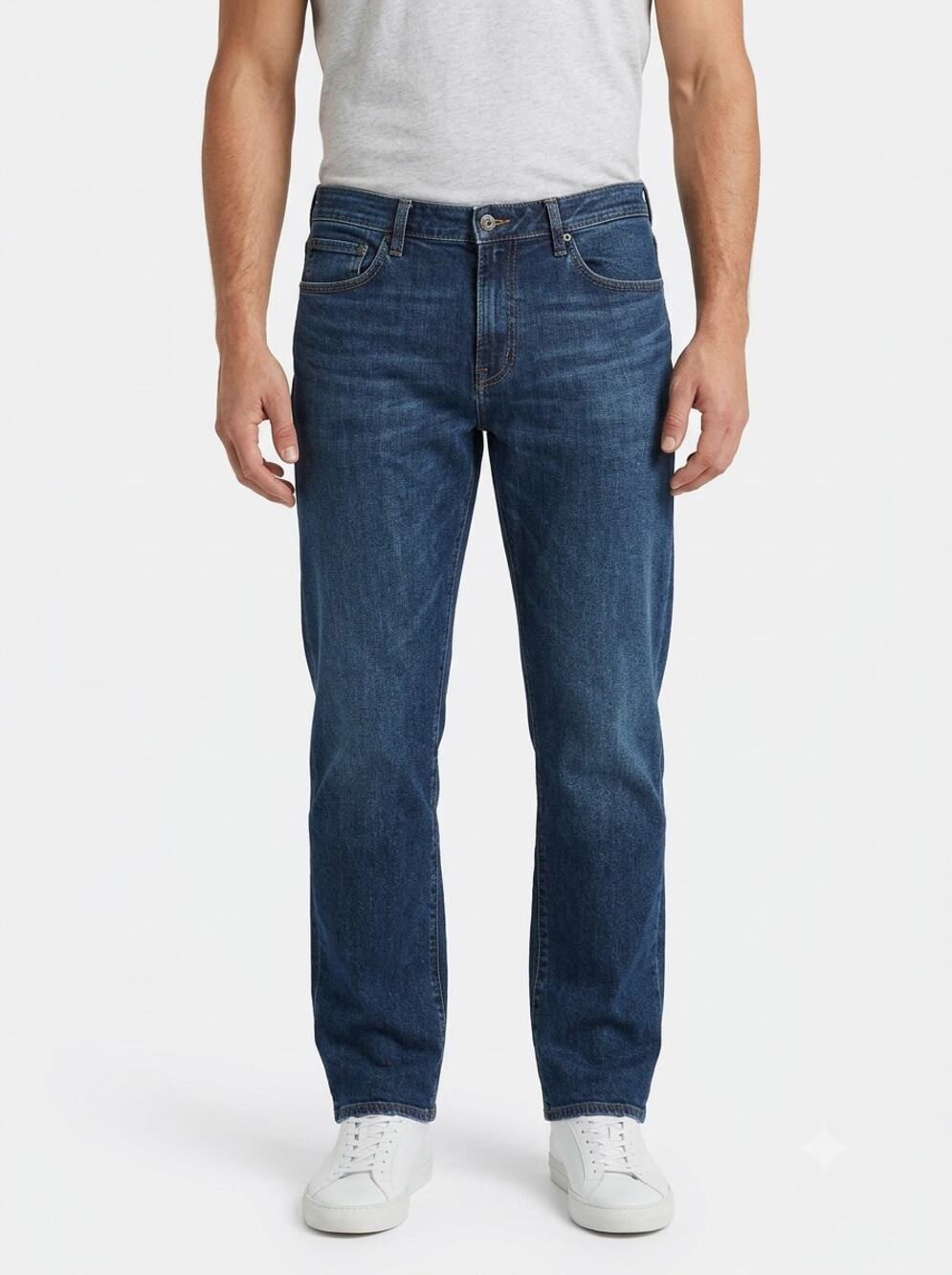 AG Adriano Goldschmied Everett Slim Straight Jeans Mens 36x32 Blue Denim Stretch